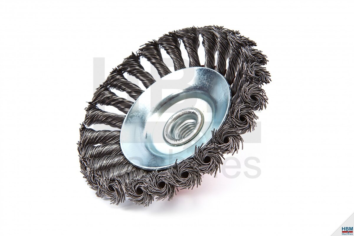 HBM wire brush with twisted wire for the angle grinder HBM wire brush with twisted wire for the angle grinder