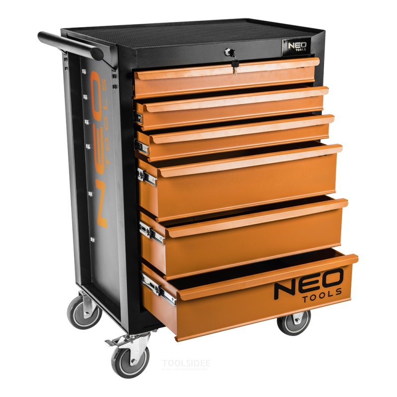 neo tool cart 6 drawers central lock