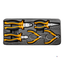 neo pliers set 5 pieces, insert drawer combination pliers 160mm