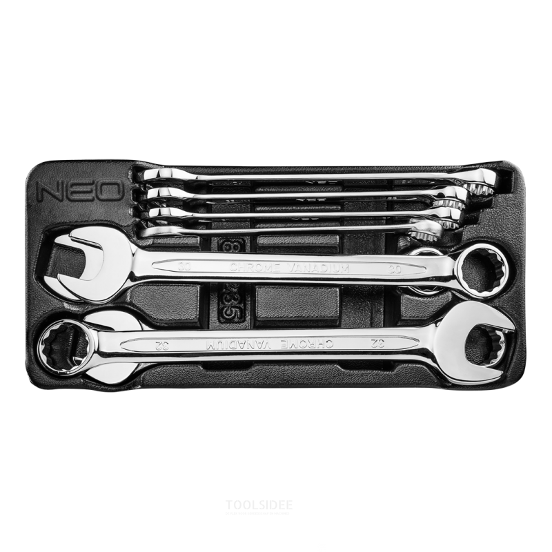 neo spanner set 8 pieces 20 t / m 32 mm, insert drawer, made according to din 3115