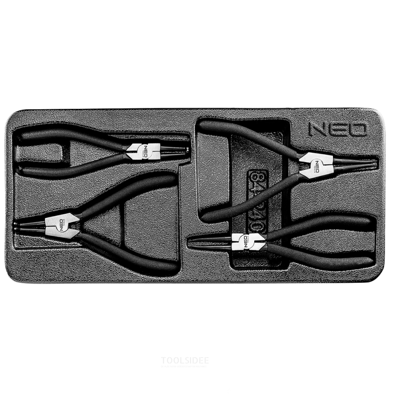 Neo-lågtångsats 4 delar, insatslåda, för cirklar 19-60mm