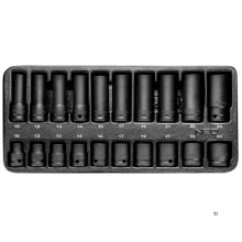 neo impact socket set 1/2 '10 to 24mm, insert drawer, 10x38mm and 10x78mm