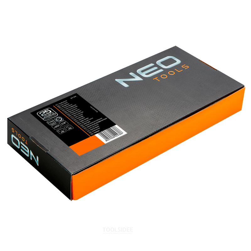  NEO-iskuhylsysarja 1/2' 10-24mm, laatikko, 10x38mm ja 10x78mm