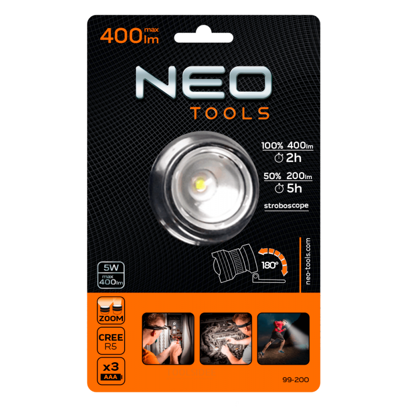 Neo inspektionslampe 400 lum 5w max 400lm