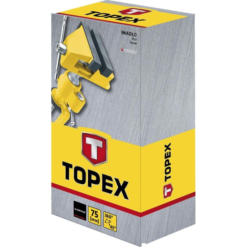 TOPEX klem bankschroef 75mm aluminium