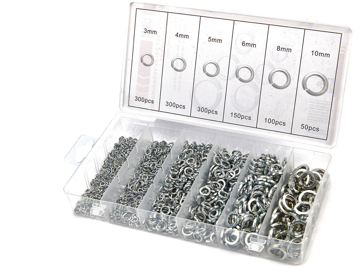 HBM 1200 Piece Spring Rings Assortment