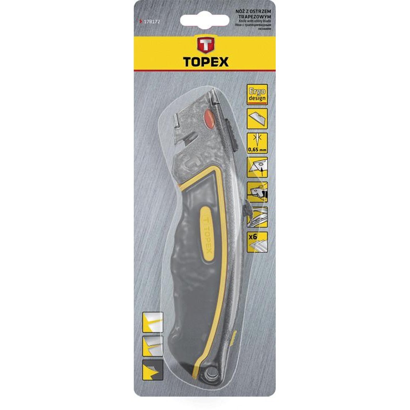 topex trapezoid blade metal with rubber finish