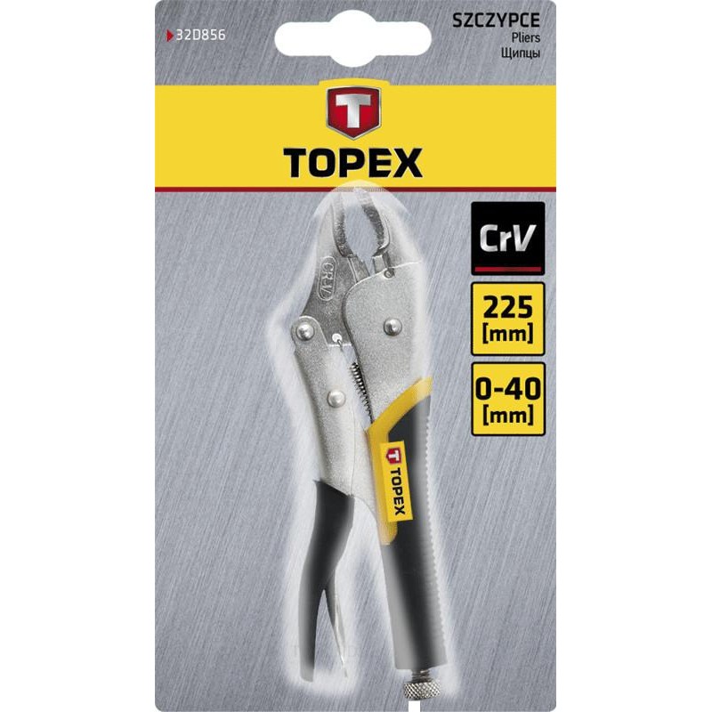 Topex låsetænger 225mm 0-40 ra