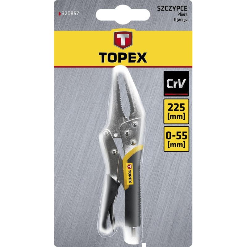 topex locking pliers 225mm 0-55 ra