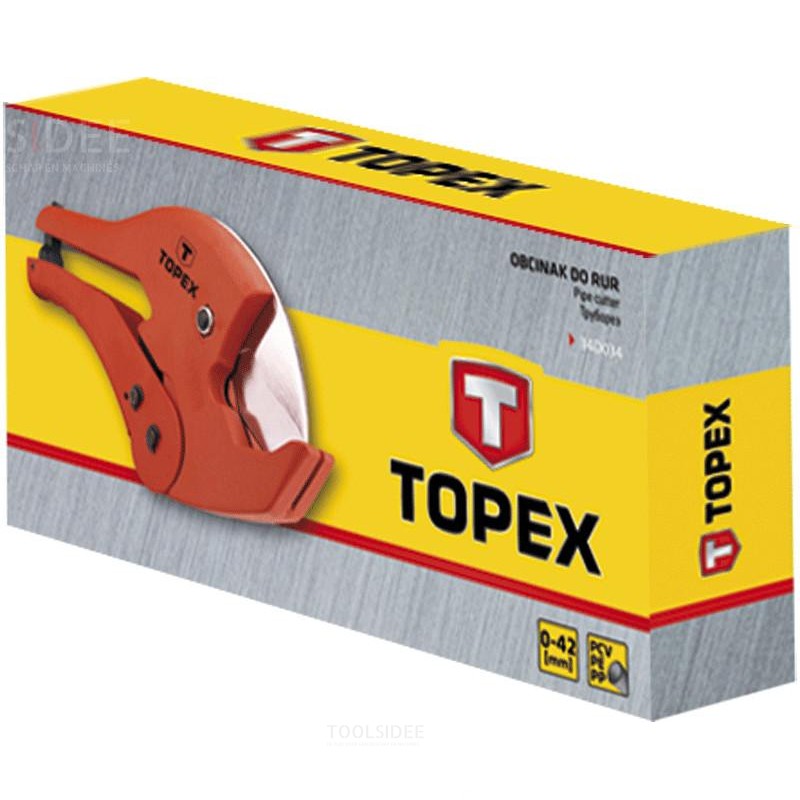 cortador de tubo TOPEX 0-42mm adecuado para PVC-PE-PP
