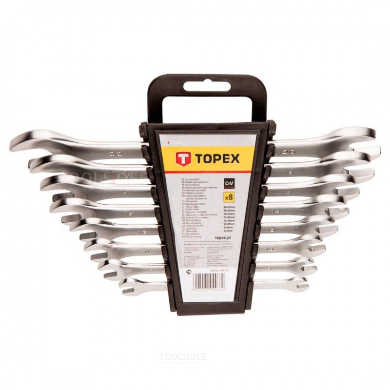 Topex-Schraubenschlüssel mit offenem Ende 6-22 mm 8-tlg