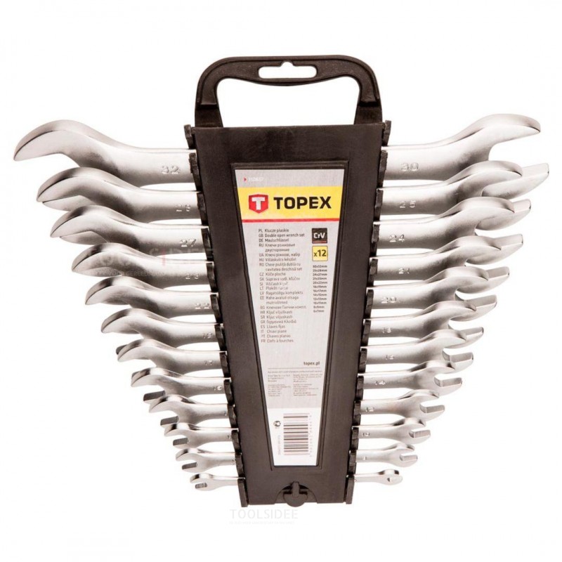 Topex skruenøgle sæt 6-32 mm 12 stk