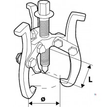 topex pulley puller 75x50mm crv steel