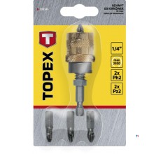 Topex Bithalter 65mm + Bits 5 Stück
