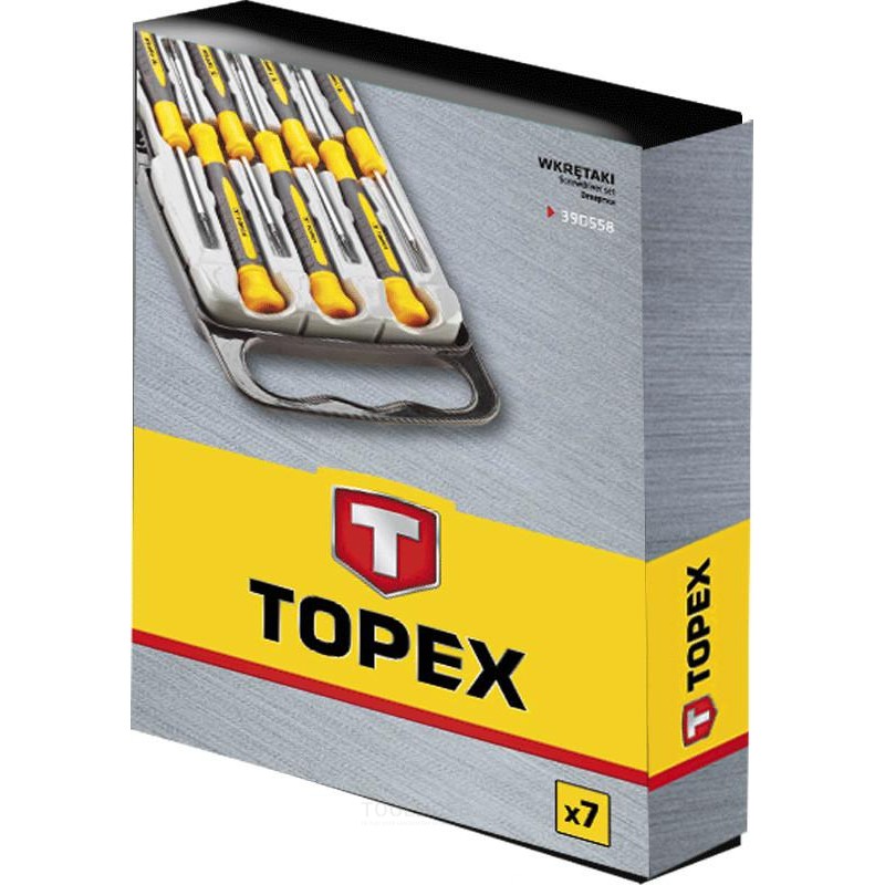 Topex precisionsskruvmejsel set 6 delar extra härdat