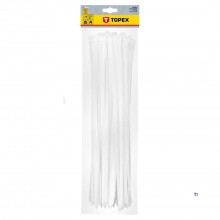 cablu TOPEX cravată 7.6 x 500mm albe 75 bucăți