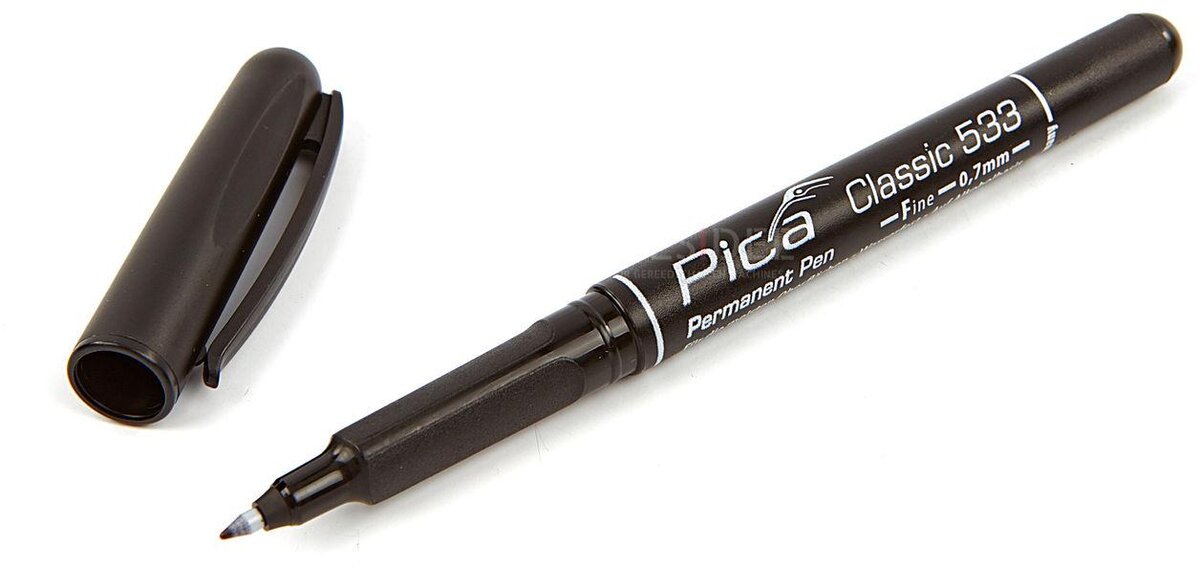 Pica 533/46 Permanent penn 0,7 mm rund svart
