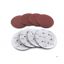Silverline 10 piece 125 mm perforated Velcro disc set