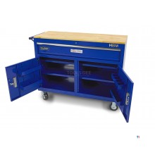 HBM 117 cm Profesjonelt mobilt verktøy vogn / arbeidsbenk blå