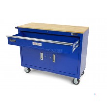 HBM 117 cm Profesjonelt mobilt verktøy vogn / arbeidsbenk blå