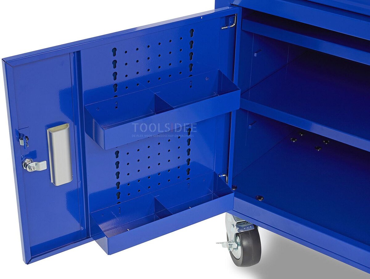 HBM 117 cm Profesjonelt mobilt verktøy vogn / arbeidsbenk blå