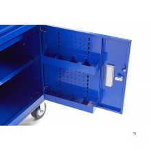 HBM 117 cm Profesjonelt mobilt verktøy vogn / arbeidsbenk blå