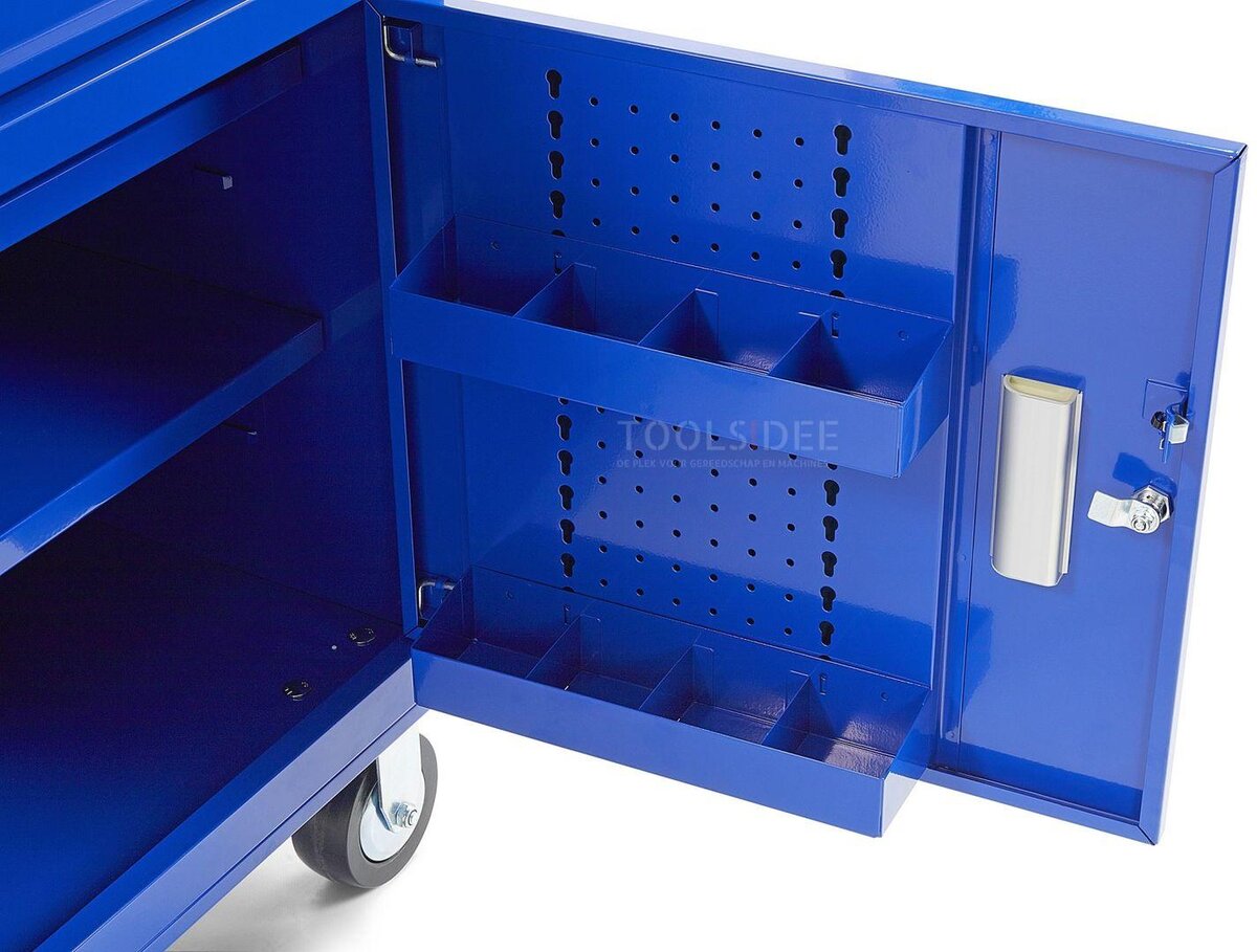 HBM 117 cm Profesjonelt mobilt verktøy vogn / arbeidsbenk blå