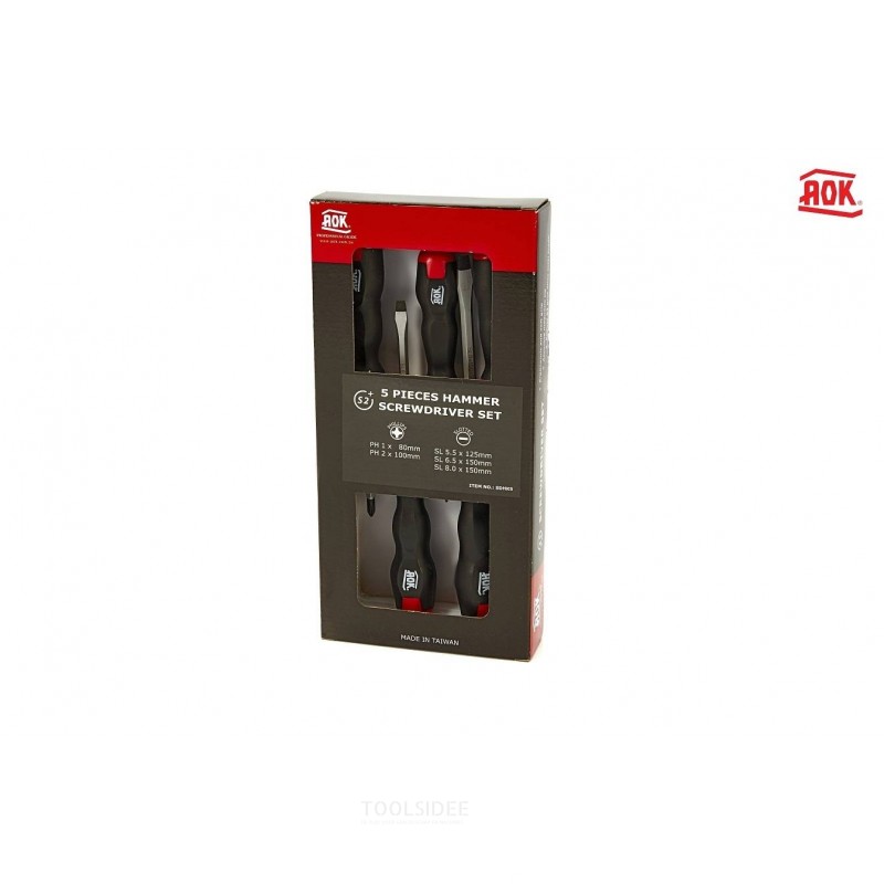 AOK 5-piece professional screwdriver set philips - flat
