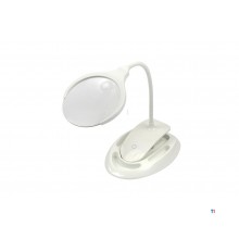 HBM Oplaadbare LED Loupelamp met voet en tafelklem