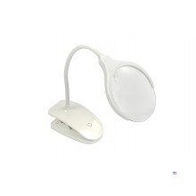 HBM Oplaadbare LED Loupelamp met voet en tafelklem
