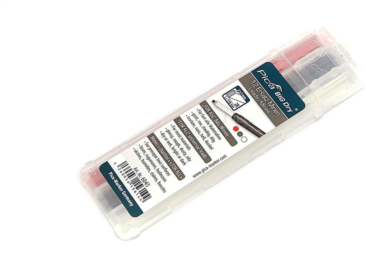 Pica 6045 BIG Dry Refill Graphit, Weiß & Rot Pica 6045 BIG Dry Refill Graphit, Weiß & Rot