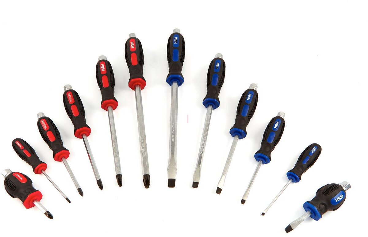HBM profi 12-piece impact-resistant screwdriver set