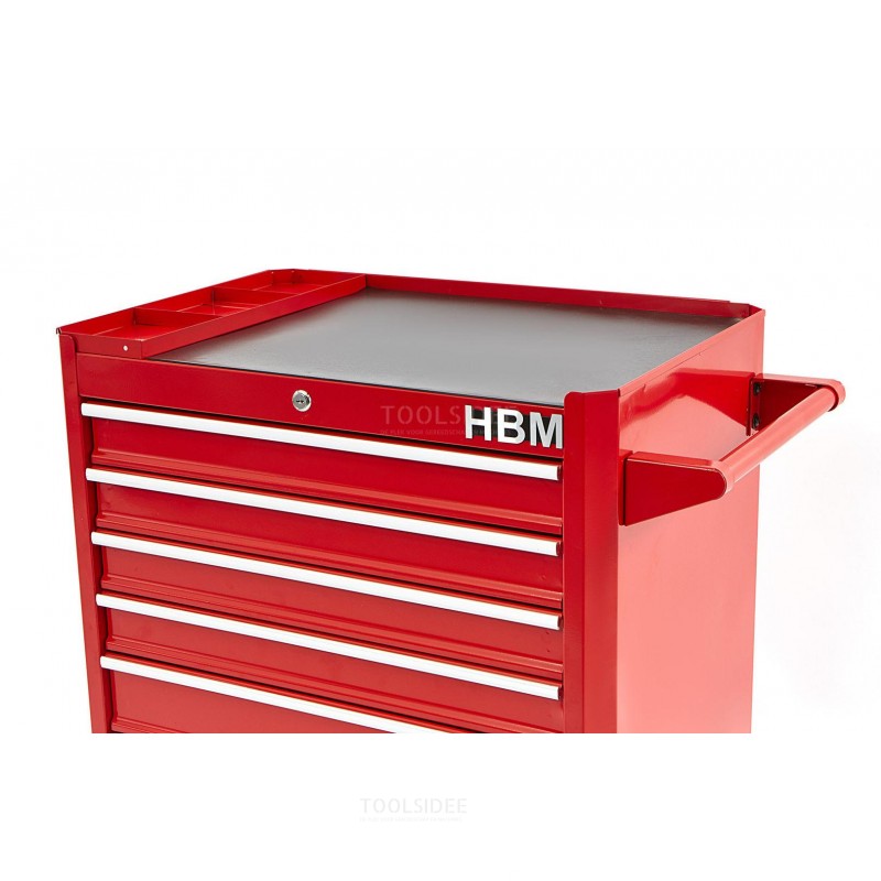 HBM 7-Schubladen-Werkzeugwagen rot