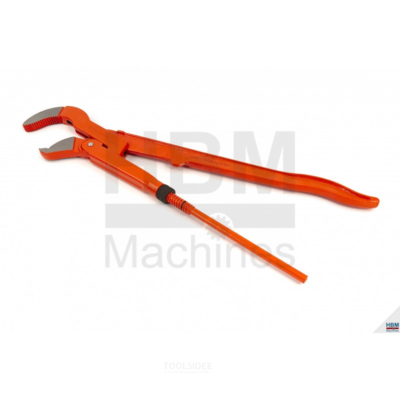 BETA pipe wrench, 45 ° curved thin jaws