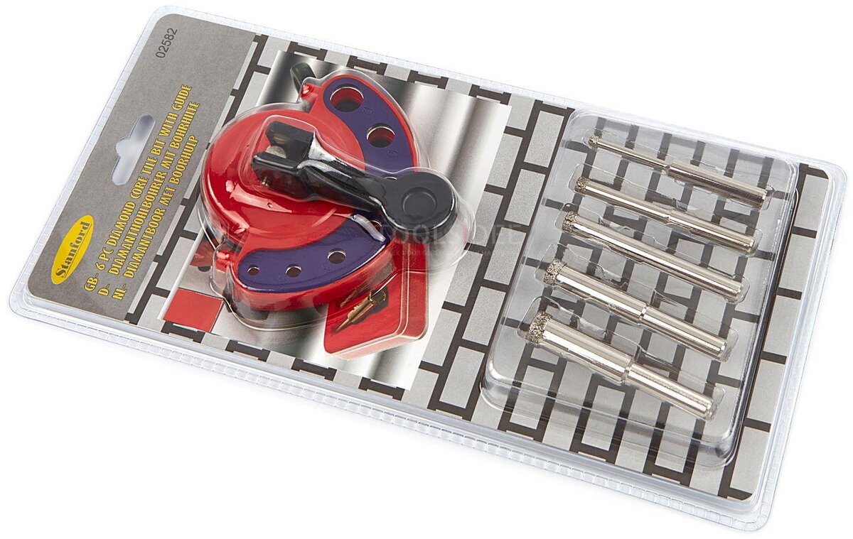 Stanford Diamant Borenset, Gatzagenset Incusief Boormal met Zuignap 6 “ 8 MM