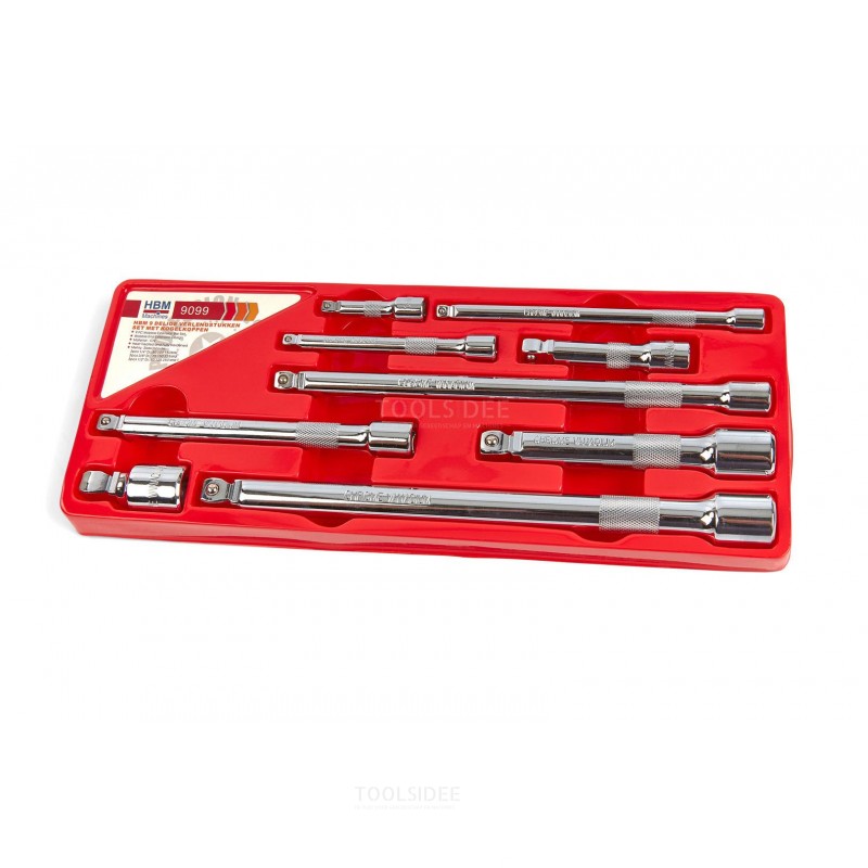 HBM 9-piece extension set with ball heads
