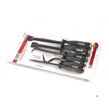 HBM 5-teiliges Profi-Dichtungsschaber-, Haken- und Spachtelset