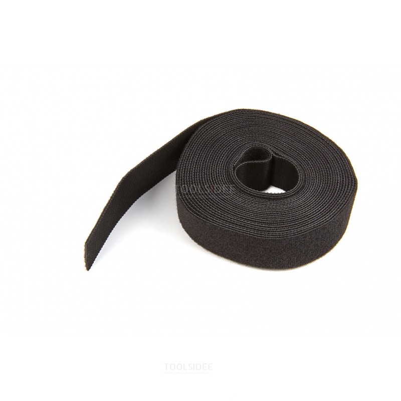 Silverline Black Velcro Strap 25 mm x 5 Meter