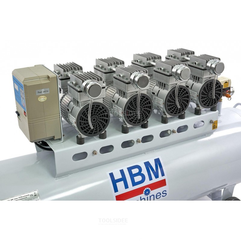 HBM 200 liter professional low noise compressor