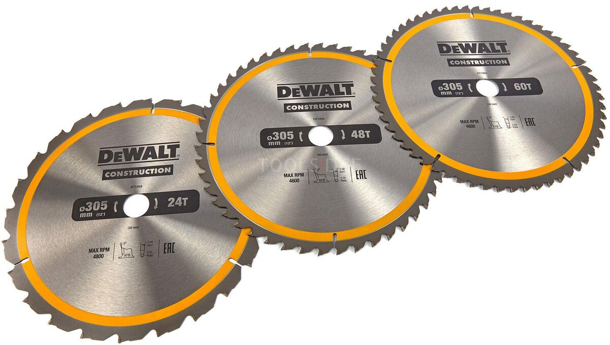 Dewalt accessories dt1964-qz circular saw blade 305 x 30 mm 3-pack dt1958-qz + dt1959-qz + dt1960qz Dewalt accessories dt1964-qz circular saw blade 305 x 30 mm 3-pack dt1958-qz + dt1959-qz + dt1960qz