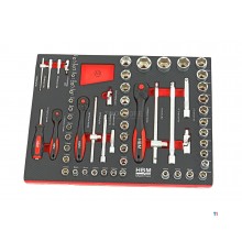 Chariot à outils HBM Premium rempli avec porte - 154 pièces Chariot à outils HBM Premium rempli avec porte - 154 pièces