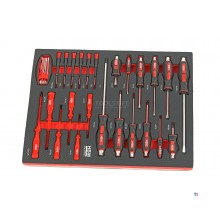 Chariot à outils HBM Premium rempli avec porte - 154 pièces Chariot à outils HBM Premium rempli avec porte - 154 pièces
