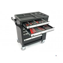 Chariot à outils HBM Premium rempli avec porte - 154 pièces Chariot à outils HBM Premium rempli avec porte - 154 pièces