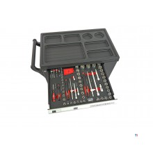 Chariot à outils HBM Premium rempli avec porte - 154 pièces Chariot à outils HBM Premium rempli avec porte - 154 pièces
