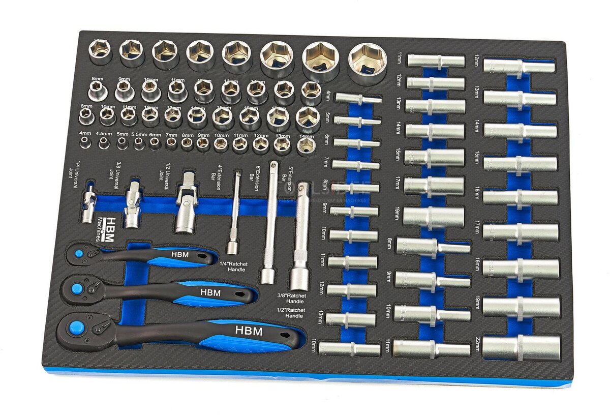 HBM 245 Piece Premium Filled Tool Trolley With Door and Carbon Inlays HBM 245 Piece Premium Filled Tool Trolley With Door and Carbon Inlays
