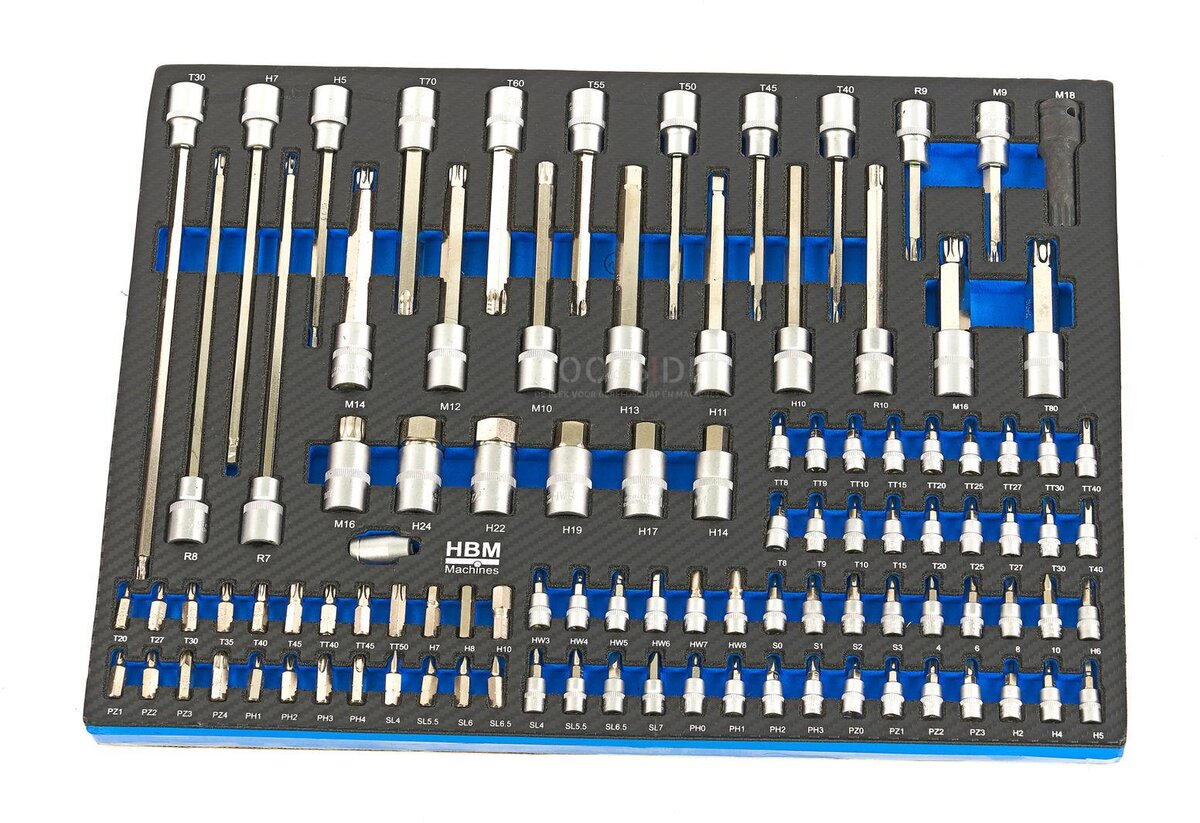 HBM 245 Piece Premium Filled Tool Trolley With Door and Carbon Inlays HBM 245 Piece Premium Filled Tool Trolley With Door and Carbon Inlays
