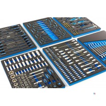 HBM 245 Piece Premium Filled Tool Trolley With Door and Carbon Inlays HBM 245 Piece Premium Filled Tool Trolley With Door and Carbon Inlays