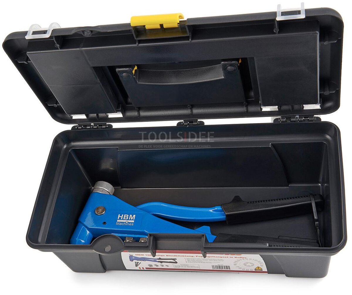HBM 106 Piece Blind Riveter Set i Case M3 - M6