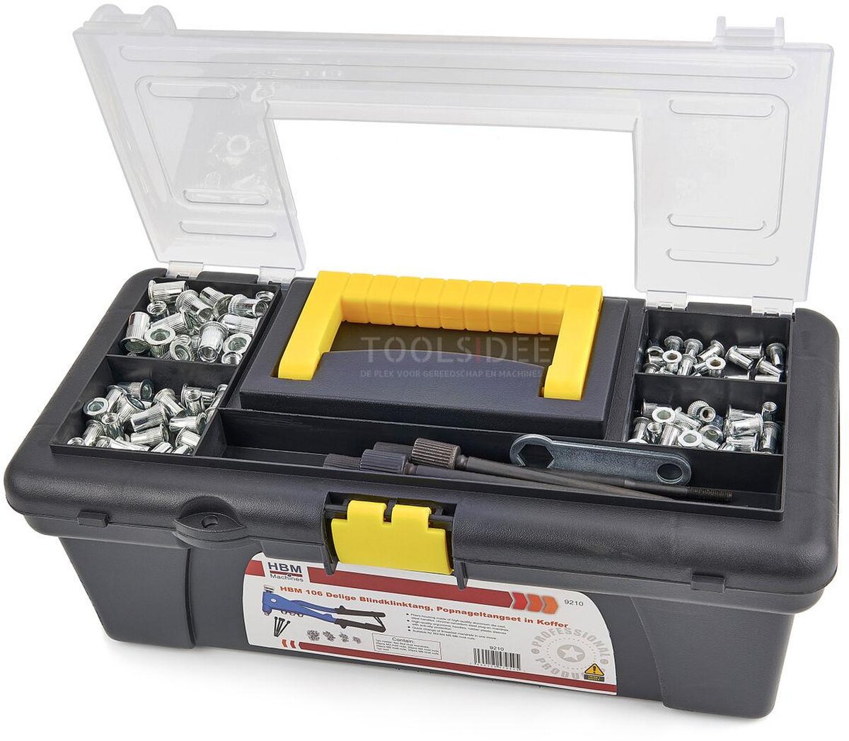 HBM 106 Piece Blind Riveter Set i Case M3 - M6