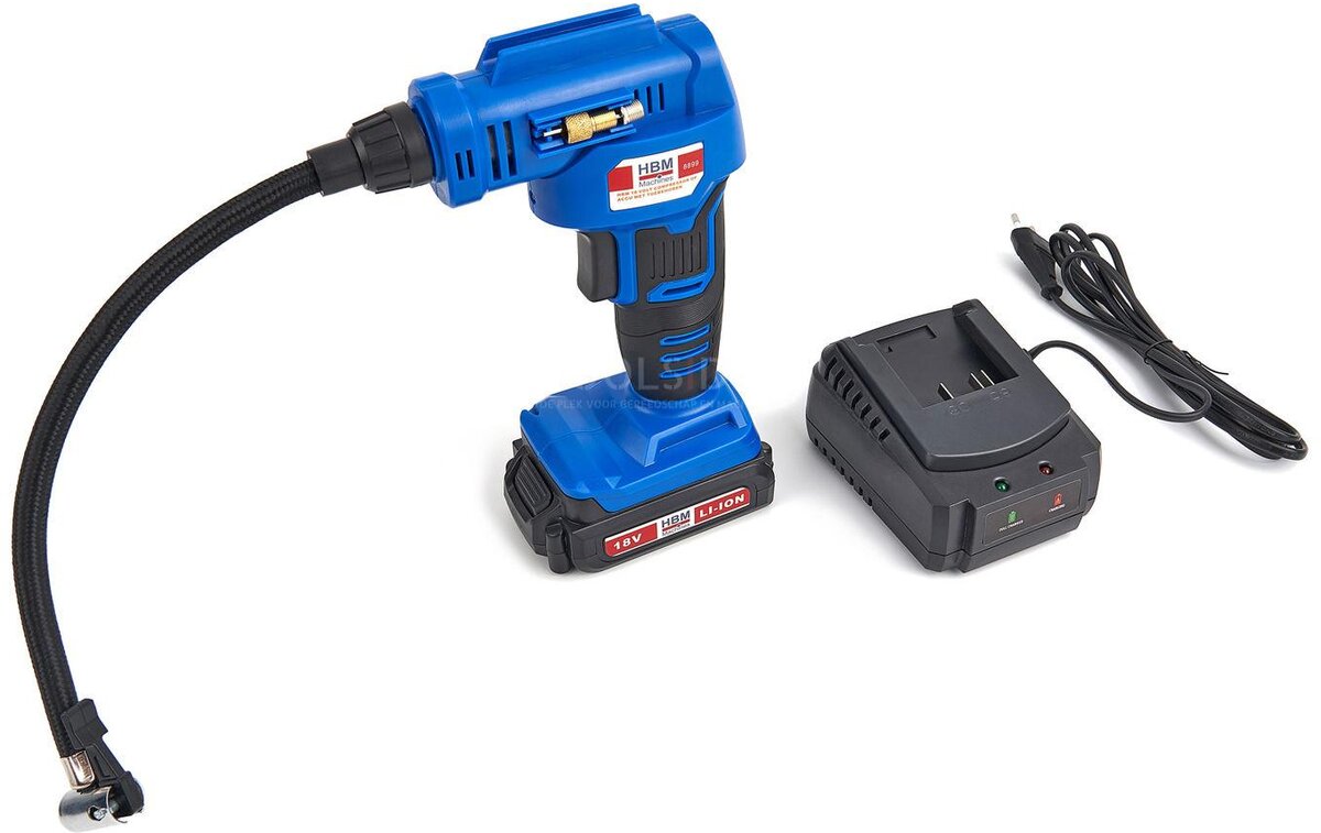 HBM 18 volt compressor on battery with accessories